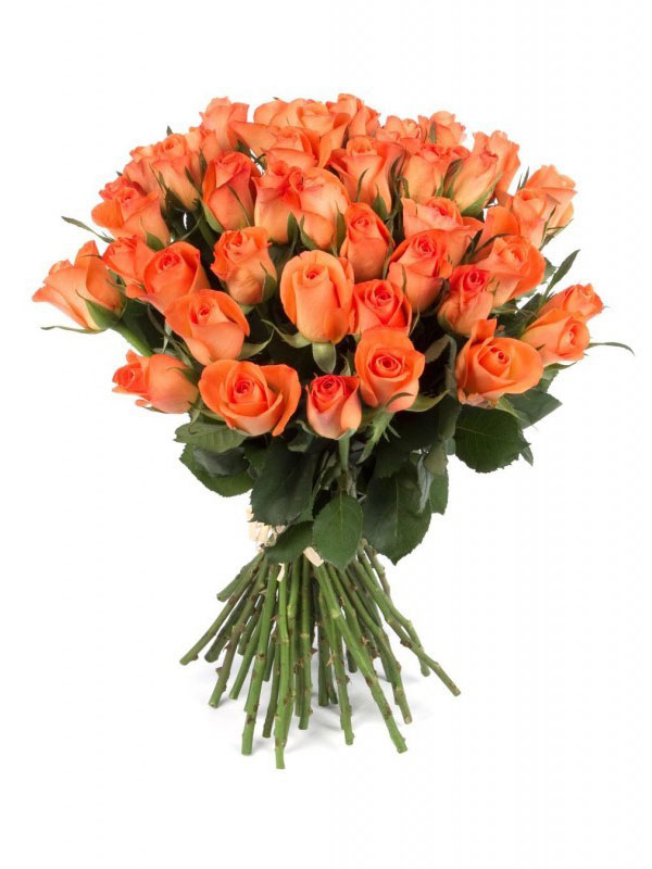 Bouquet roses orange - GUETTY FLEURS